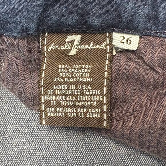 7 For All Mankind Kimmie Low Rise Bootcut Jeans Womens Size 26 Blue Denim - Picture 6 of 12